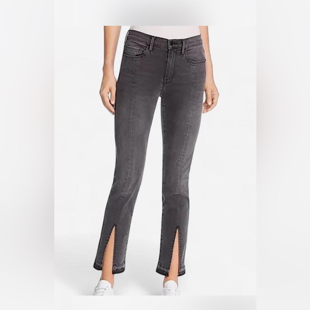 Frame Denim Charcoal Straight Leg Jeans